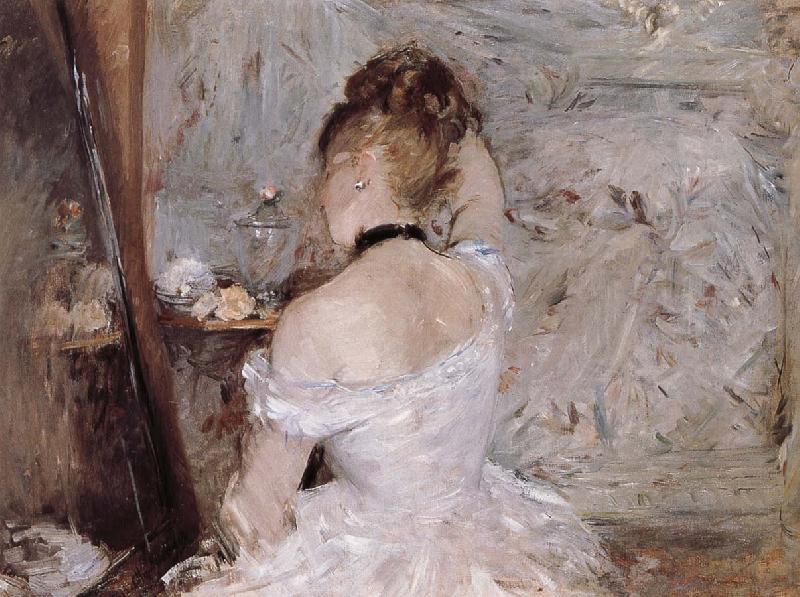Berthe Morisot The woman is dressing the hair oil painting picture